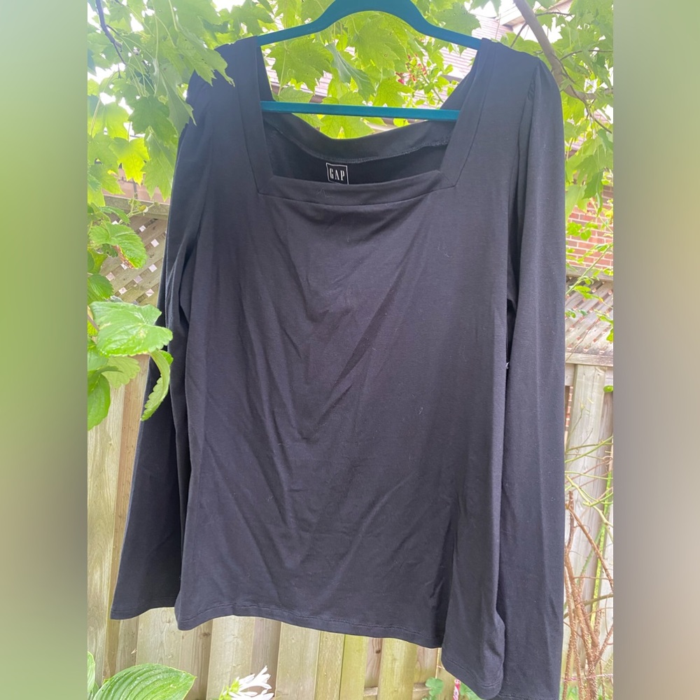 NWT Gap Long Sleeve Black Boat Neck XL Tall